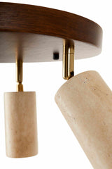Nur C – Kappe aus Walnuss-Beige-Walnuss-Travertin