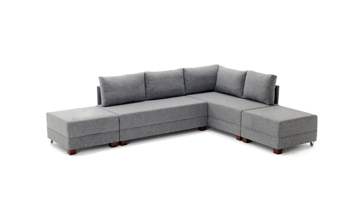 Ecksofa mit Schlaffunktion Right Fly Grey