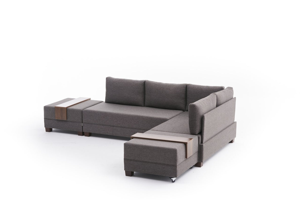 Ecksofa mit Schlaffunktion Right Fly Brown