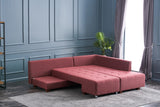 Ecksofa mit Schlaffunktion rechts Manama Claret Red