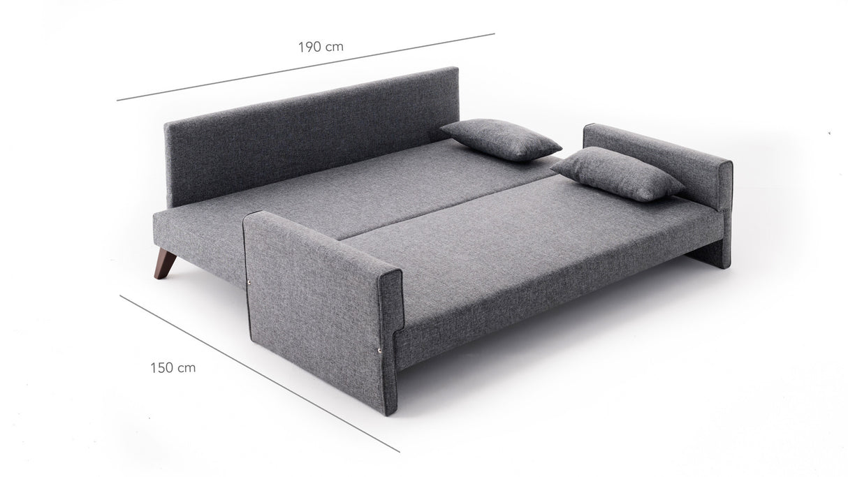 3-Sitzer-Schlafsofa Bella Grey