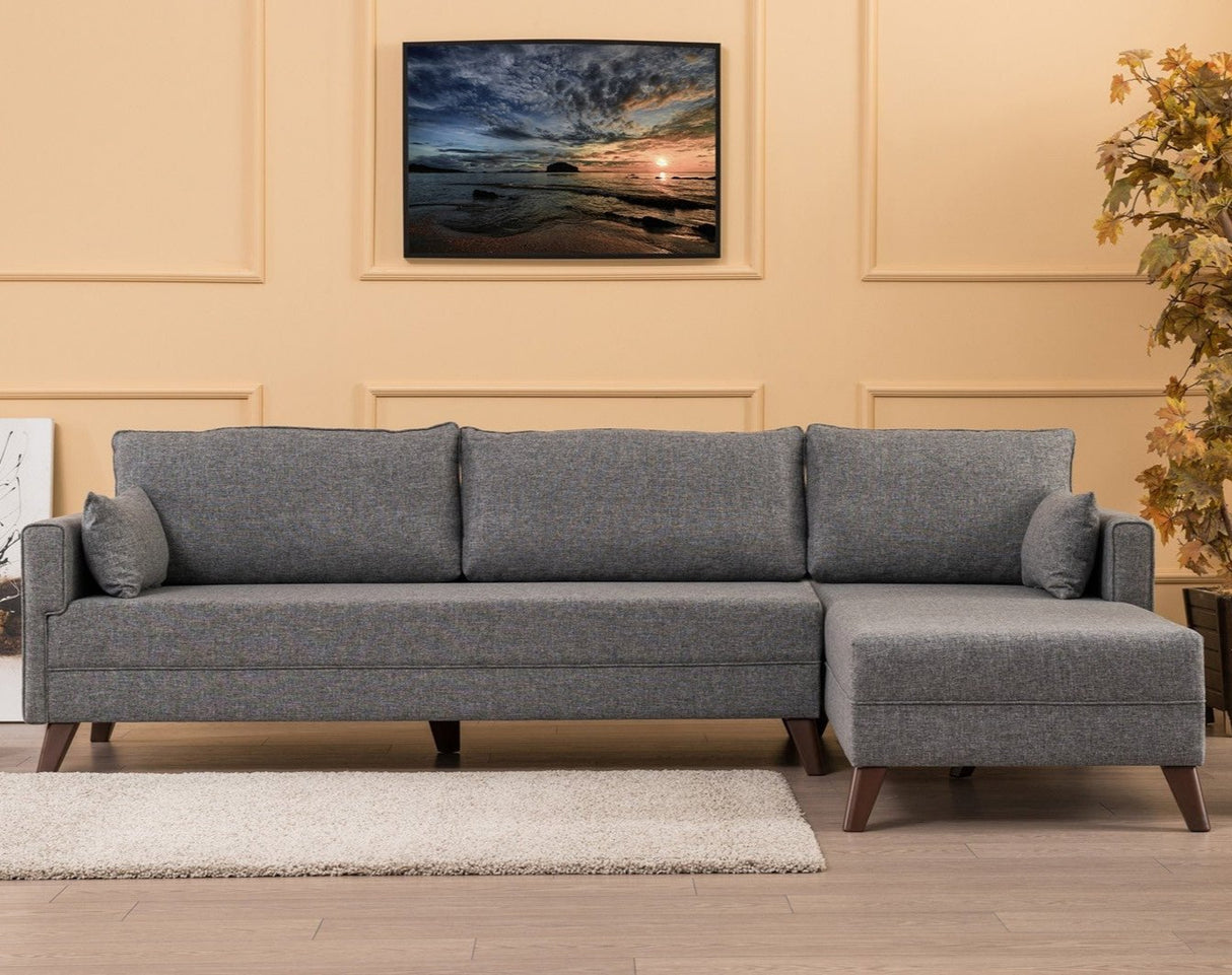 Rechtes Ecksofa Bella Grey