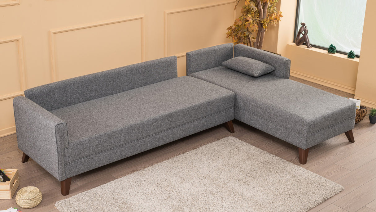 Rechtes Ecksofa Bella Grey