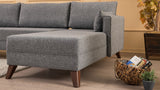 Rechtes Ecksofa Bella Grey