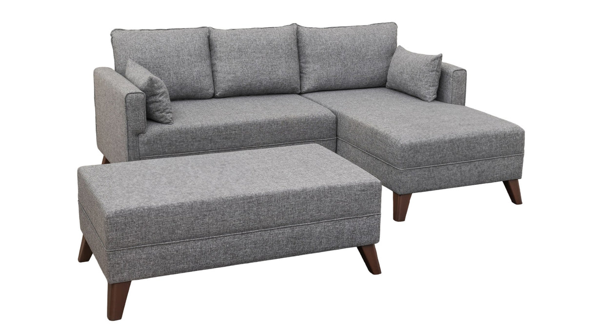 Ecksofa mit Schlaffunktion Right Bella Grey