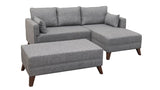 Ecksofa mit Schlaffunktion Right Bella Grey