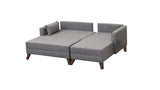 Ecksofa mit Schlaffunktion Right Bella Grey