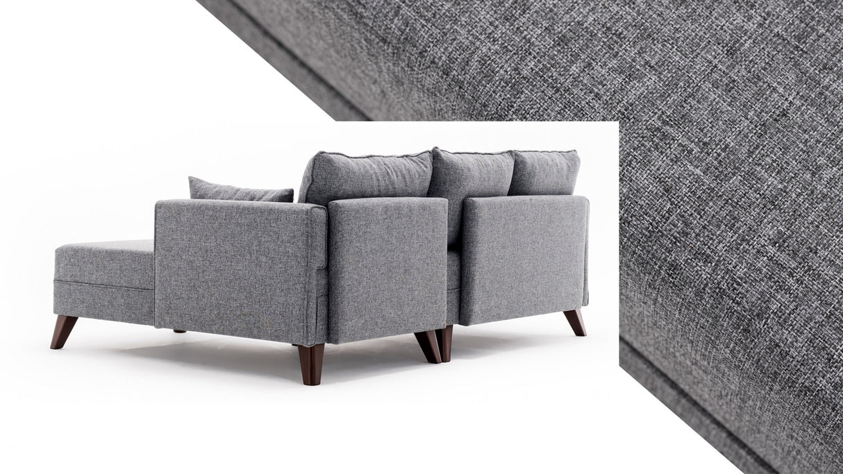 Ecksofa mit Schlaffunktion Right Bella Grey