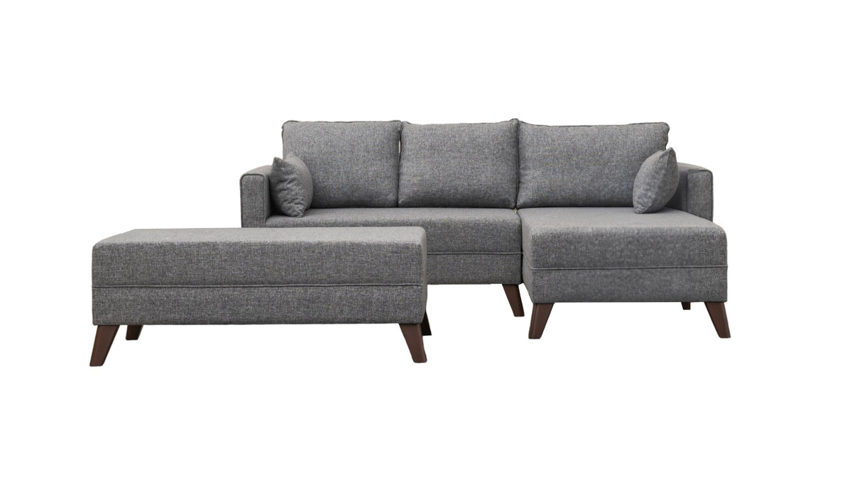 Ecksofa mit Schlaffunktion Right Bella Grey