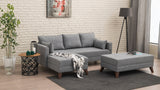 Ecksofa mit Schlaffunktion Links Bella Grey