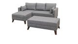 Ecksofa mit Schlaffunktion Links Bella Grey