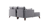 Ecksofa mit Schlaffunktion Links Bella Grey