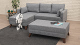 Ecksofa mit Schlaffunktion Links Bella Grey