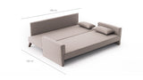 3-Sitzer-Schlafsofa Bella Cream