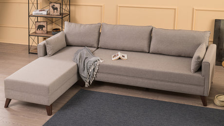 Ecksofa links Bella Creme