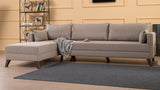 Ecksofa links Bella Creme