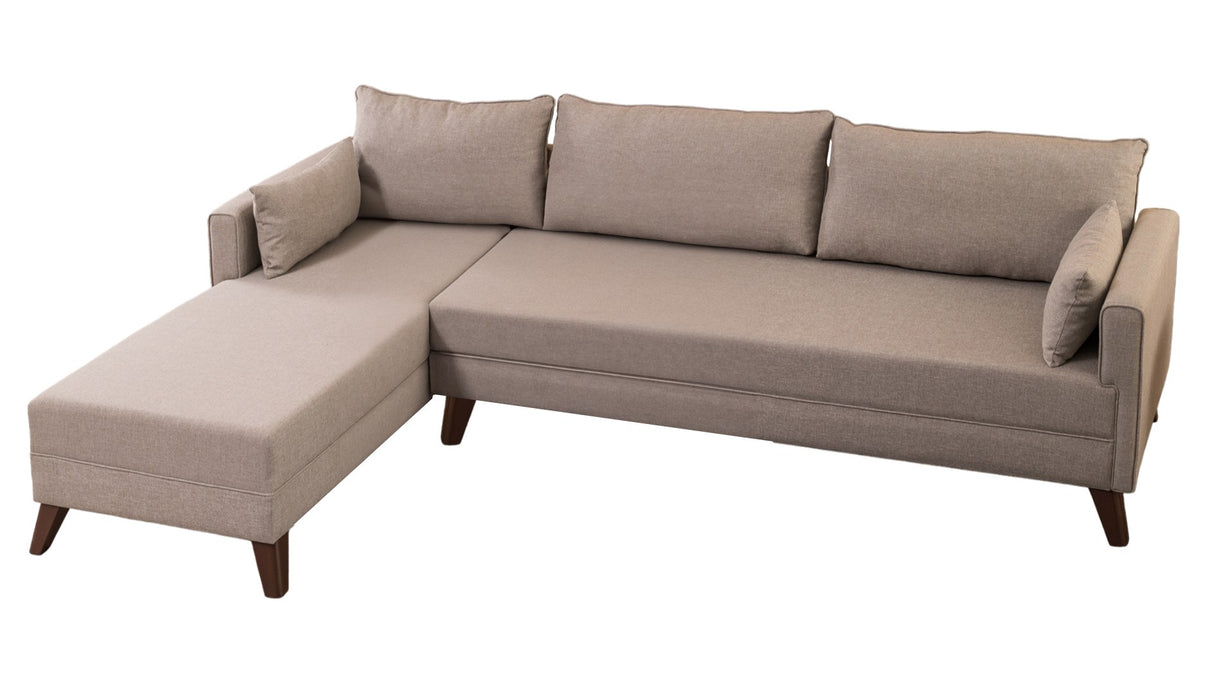 Ecksofa links Bella Creme