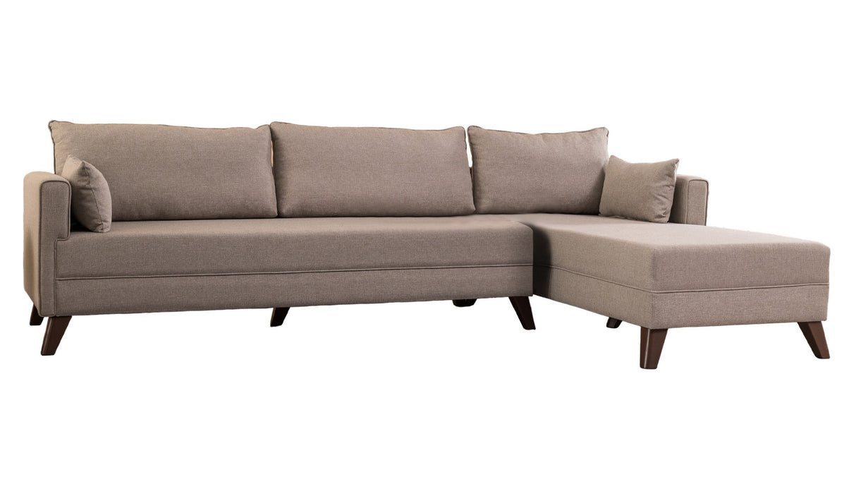 Ecksofa rechts Bella Creme