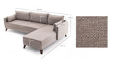 Ecksofa rechts Bella Creme