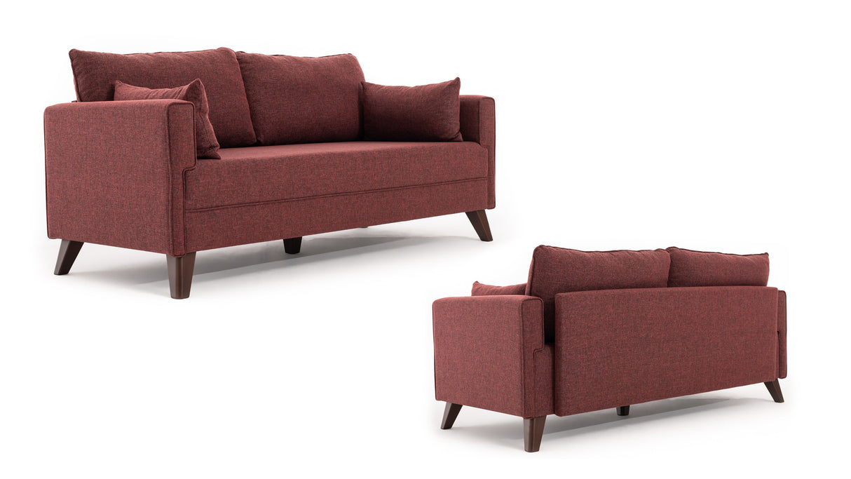 3-Sitzer-Schlafsofa Bella Claret Red