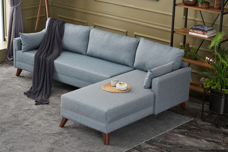 Rechtes Ecksofa Bella Blue