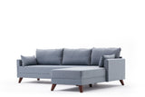 Rechtes Ecksofa Bella Blue