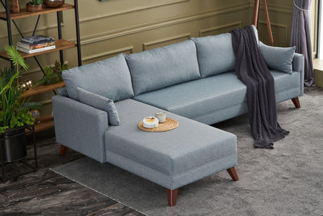 Ecksofa links Bella Blue