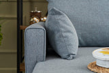 Ecksofa links Bella Blue