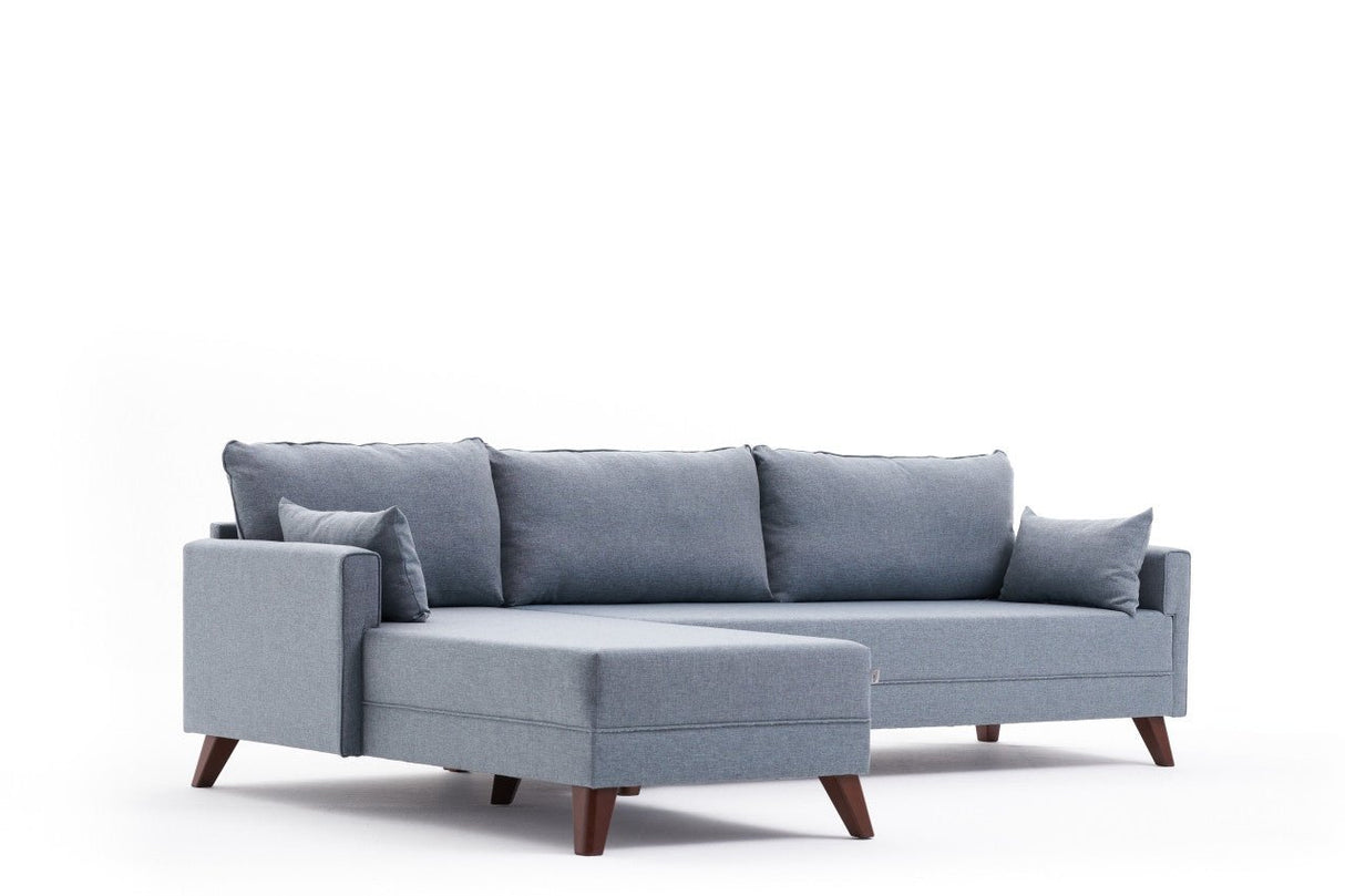 Ecksofa links Bella Blue