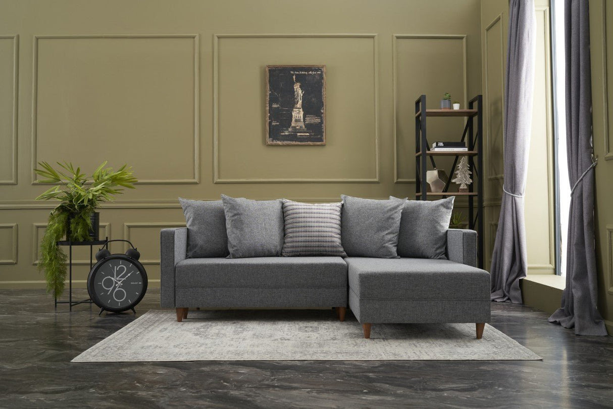 Ecksofa mit Schlaffunktion Rechts Aydam Grey