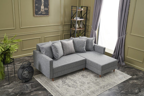 Ecksofa mit Schlaffunktion Rechts Aydam Grey