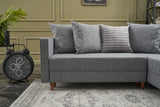 Ecksofa mit Schlaffunktion Rechts Aydam Grey