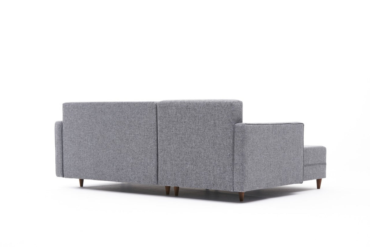 Ecksofa mit Schlaffunktion Links Aydam Grey