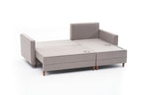 Ecksofa mit Schlaffunktion Rechts Aydam Creme