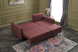 Ecksofa mit Schlaffunktion Rechts Aydam Claret Red