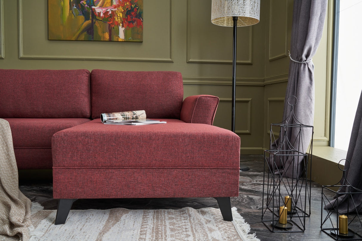 Ecksofa mit Schlaffunktion Eris Claret Red