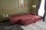 Ecksofa mit Schlaffunktion Eris Claret Red