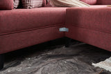 Ecksofa mit Schlaffunktion Eris Claret Red