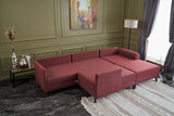 Ecksofa mit Schlaffunktion Belen Claret Red