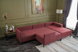 Ecksofa mit Schlaffunktion Efsun Claret Red