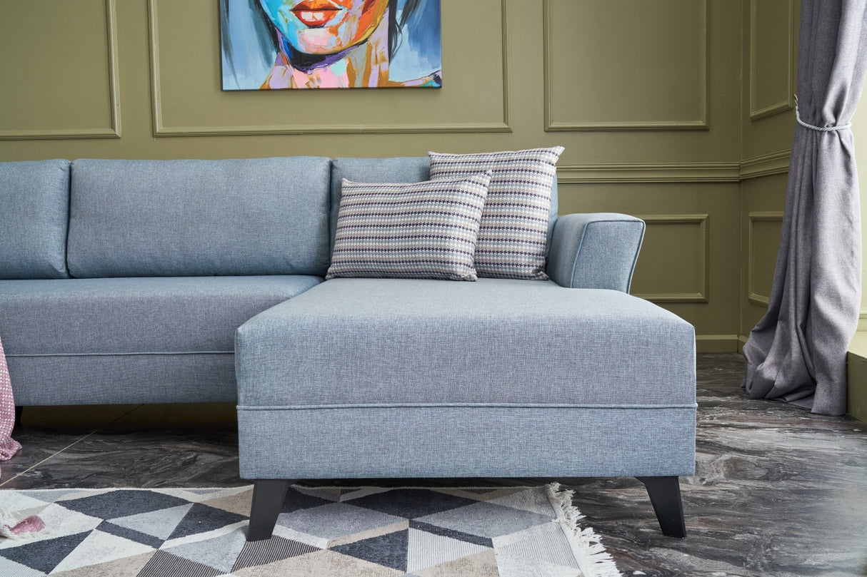 Ecksofa mit Schlaffunktion Eris Blue