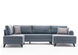 Ecksofa mit Schlaffunktion Belen Blue