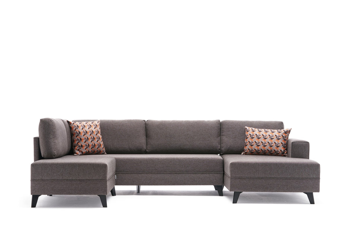 Ecksofa mit Schlaffunktion Efsun Brown