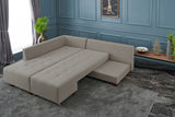 Ecksofa mit Schlaffunktion Links Manama Creme