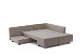 Ecksofa mit Schlaffunktion rechts Manama Creme