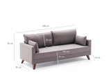 3-Sitzer-Sofa Bella Brown