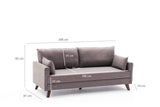 3-Sitzer-Schlafsofa Bella Brown