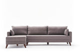 Ecksofa links Bella Brown