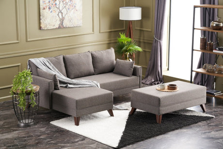 Ecksofa mit Schlaffunktion Links Bella Brown