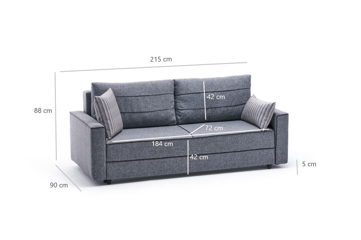 3-Sitzer-Schlafsofa Ece Grey